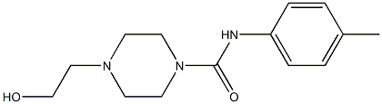 4-(2-hydroxyethyl)-N-(4-methylphenyl)-1-piperazinecarboxamide 结构式