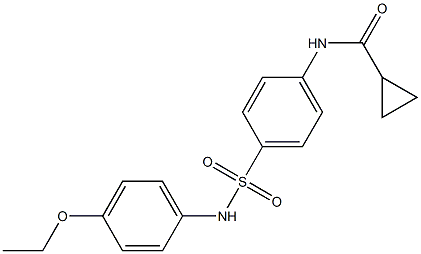 N-{4-[(4-ethoxyanilino)sulfonyl]phenyl}cyclopropanecarboxamide 结构式