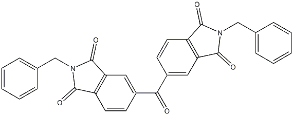 2-benzyl-5-[(2-benzyl-1,3-dioxo-2,3-dihydro-1H-isoindol-5-yl)carbonyl]-1H-isoindole-1,3(2H)-dione 结构式