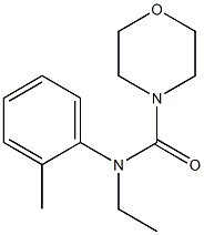 N-ethyl-N-(2-methylphenyl)-4-morpholinecarboxamide 结构式