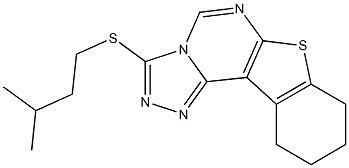 isopentyl 8,9,10,11-tetrahydro[1]benzothieno[3,2-e][1,2,4]triazolo[4,3-c]pyrimidin-3-yl sulfide 结构式