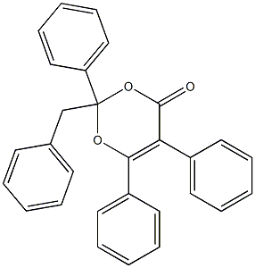 2-benzyl-2,5,6-triphenyl-4H-1,3-dioxin-4-one 结构式