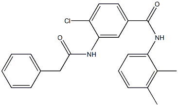 4-chloro-N-(2,3-dimethylphenyl)-3-[(phenylacetyl)amino]benzamide 结构式