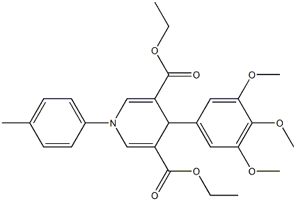 diethyl 1-(4-methylphenyl)-4-(3,4,5-trimethoxyphenyl)-1,4-dihydro-3,5-pyridinedicarboxylate 结构式