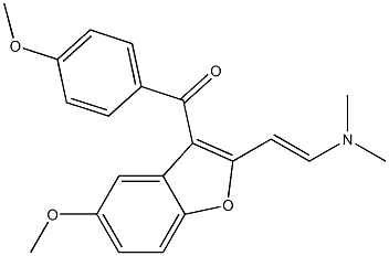 {2-[2-(dimethylamino)vinyl]-5-methoxy-1-benzofuran-3-yl}(4-methoxyphenyl)methanone 结构式