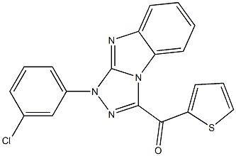 [1-(3-chlorophenyl)-1H-[1,2,4]triazolo[4,3-a]benzimidazol-3-yl](2-thienyl)methanone 结构式