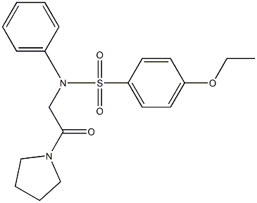 4-ethoxy-N-[2-oxo-2-(1-pyrrolidinyl)ethyl]-N-phenylbenzenesulfonamide 结构式