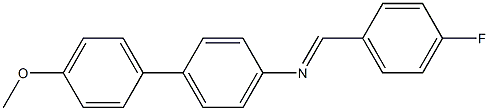 N-(4-fluorobenzylidene)-N-(4'-methoxy[1,1'-biphenyl]-4-yl)amine 结构式
