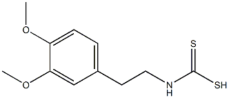 2-(3,4-dimethoxyphenyl)ethylcarbamodithioic acid 结构式