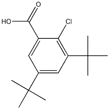 3,5-ditert-butyl-2-chlorobenzoic acid 结构式