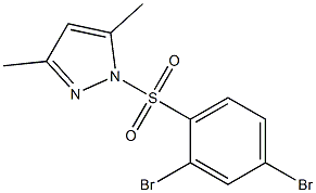 1-[(2,4-dibromophenyl)sulfonyl]-3,5-dimethyl-1H-pyrazole 结构式