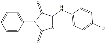 5-(4-chloroanilino)-3-phenyl-1,3-thiazolidine-2,4-dione 结构式