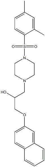 1-{4-[(2,4-dimethylphenyl)sulfonyl]-1-piperazinyl}-3-(2-naphthyloxy)-2-propanol 结构式