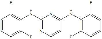 N-[2-(2,6-difluoroanilino)-4-pyrimidinyl]-N-(2,6-difluorophenyl)amine 结构式