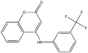 4-[3-(trifluoromethyl)anilino]-2H-chromen-2-one 结构式