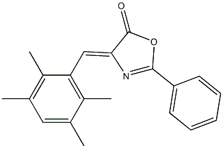 2-phenyl-4-(2,3,5,6-tetramethylbenzylidene)-1,3-oxazol-5(4H)-one 结构式