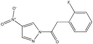 1-[(2-fluorophenyl)acetyl]-4-nitro-1H-pyrazole 结构式