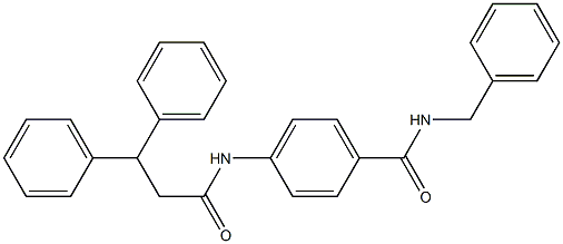 N-benzyl-4-[(3,3-diphenylpropanoyl)amino]benzamide 结构式