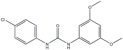 N-(4-chlorophenyl)-N'-(3,5-dimethoxyphenyl)urea 结构式