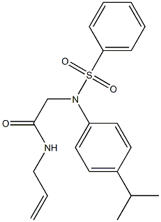 N-allyl-2-[4-isopropyl(phenylsulfonyl)anilino]acetamide 结构式