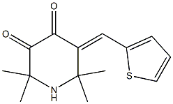 2,2,6,6-tetramethyl-5-(2-thienylmethylene)-3,4-piperidinedione 结构式