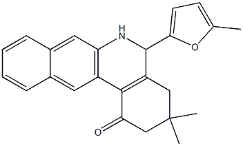 3,3-dimethyl-5-(5-methyl-2-furyl)-3,4,5,6-tetrahydrobenzo[b]phenanthridin-1(2H)-one 结构式