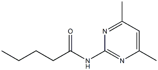 N-(4,6-dimethyl-2-pyrimidinyl)pentanamide 结构式