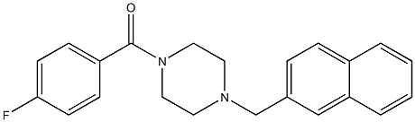 1-[(4-fluorophenyl)carbonyl]-4-(naphthalen-2-ylmethyl)piperazine 结构式