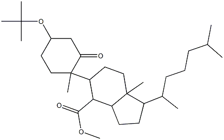 methyl 5-(4-tert-butoxy-1-methyl-2-oxocyclohexyl)-1-(1,5-dimethylhexyl)-7a-methyloctahydro-1H-indene-4-carboxylate 结构式