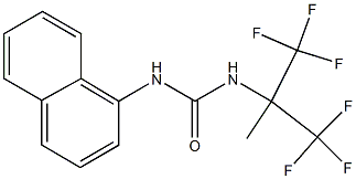 N-(1-naphthyl)-N'-[2,2,2-trifluoro-1-methyl-1-(trifluoromethyl)ethyl]urea 结构式