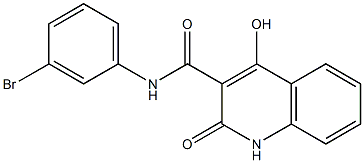 N-(3-bromophenyl)-4-hydroxy-2-oxo-1,2-dihydroquinoline-3-carboxamide 结构式