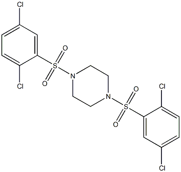 1,4-bis[(2,5-dichlorophenyl)sulfonyl]piperazine 结构式