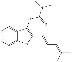 2-(4-methyl-1,3-pentadienyl)-1-benzothien-3-yl dimethylcarbamate 结构式