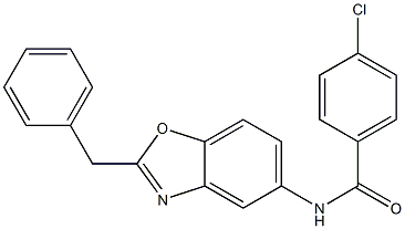 N-(2-benzyl-1,3-benzoxazol-5-yl)-4-chlorobenzamide 结构式