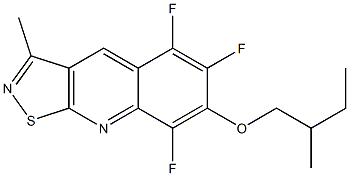 5,6,8-trifluoro-3-methyl-7-(2-methylbutoxy)isothiazolo[5,4-b]quinoline 结构式