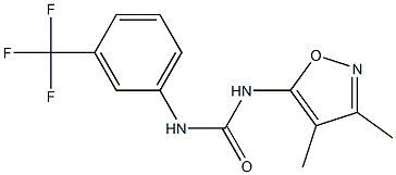 N-(3,4-dimethyl-5-isoxazolyl)-N'-[3-(trifluoromethyl)phenyl]urea 结构式