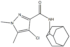 N-(2-adamantyl)-4-chloro-1,5-dimethyl-1H-pyrazole-3-carboxamide 结构式