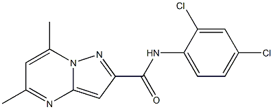 N-(2,4-dichlorophenyl)-5,7-dimethylpyrazolo[1,5-a]pyrimidine-2-carboxamide 结构式