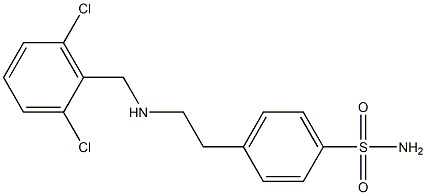 4-{2-[(2,6-dichlorobenzyl)amino]ethyl}benzenesulfonamide 结构式