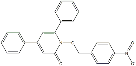 1-({4-nitrobenzyl}oxy)-4,6-diphenyl-2(1H)-pyridinone 结构式