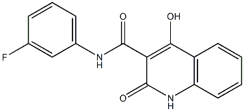 N-(3-fluorophenyl)-4-hydroxy-2-oxo-1,2-dihydro-3-quinolinecarboxamide 结构式