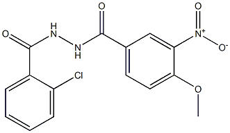 N'-(2-chlorobenzoyl)-3-nitro-4-methoxybenzohydrazide 结构式