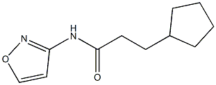 3-cyclopentyl-N-(3-isoxazolyl)propanamide 结构式