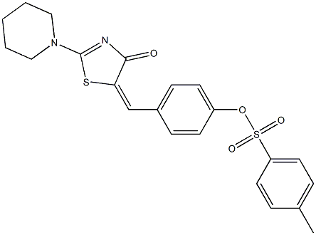 4-[(4-oxo-2-(1-piperidinyl)-1,3-thiazol-5(4H)-ylidene)methyl]phenyl 4-methylbenzenesulfonate 结构式