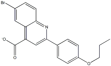 6-bromo-2-(4-propoxyphenyl)quinoline-4-carboxylate 结构式