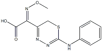 (2-anilino-6H-1,3,4-thiadiazin-5-yl)(methoxyimino)acetic acid 结构式