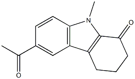 6-acetyl-9-methyl-2,3,4,9-tetrahydro-1H-carbazol-1-one 结构式