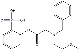 2-({[benzyl(2-methoxyethyl)amino]acetyl}oxy)phenylphosphonic acid 结构式