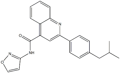 2-(4-isobutylphenyl)-N-(3-isoxazolyl)-4-quinolinecarboxamide 结构式