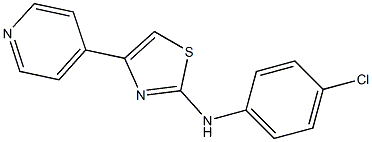 N-(4-chlorophenyl)-4-(4-pyridinyl)-1,3-thiazol-2-amine 结构式